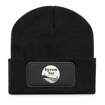 Byron Bay Coastal Magic - Recycled Patch Beanie - black - Front