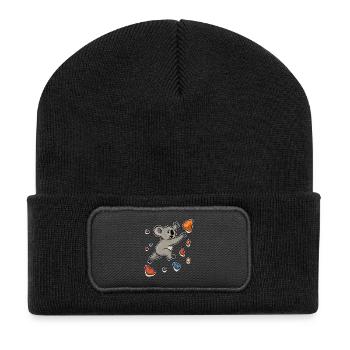 Koala Bouldering Dyno – Climbing Jump - Recycled Patch Beanie - black - Front