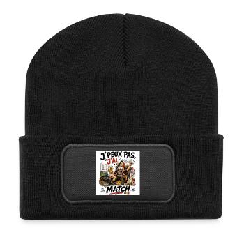 J'peux pas j'ai match - Beanie recyclé à patch - noir - Devant