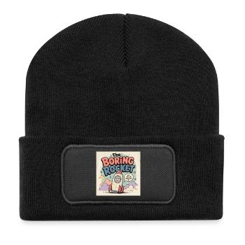 The Boring Rocket - Recycled Patch Beanie - black - Front