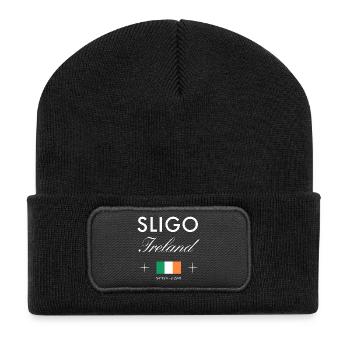 Sligo Ireland Coordinates Travel Souvenir - Recycled Patch Beanie - black - Front