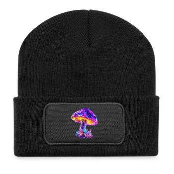 Crystal Geometric Mashroom - Recycled Patch Beanie - black - Front