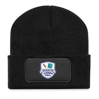 Education Time | Learning Crew Shirt - Recycled Patch Beanie - black - Front