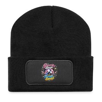Groovy Bride & Boogie Squad JGA Diskokugel - Recycelte Patch Beanie - Schwarz - Vorne