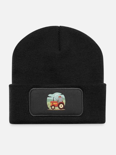 Traktor / Traktor / Traktor - Recycelte Patch Beanie - Schwarz
