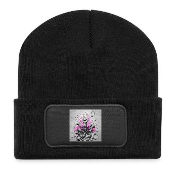 Media Crash: Der Ausbruch der Wahrheit - Recycelte Patch Beanie - Schwarz - Vorne