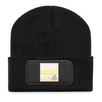 voll schön hier - Recycelte Patch Beanie - Schwarz - Vorne