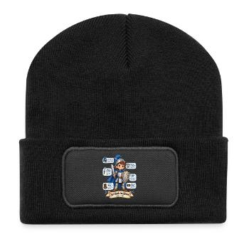 Ritter des Glaubens - Waffenrüstung Gottes - Recycelte Patch Beanie - Schwarz - Vorne
