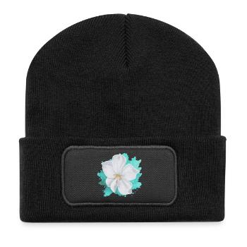 Magische Mandelblüte - Sonja von Staden - Recycelte Patch Beanie - Schwarz - Vorne