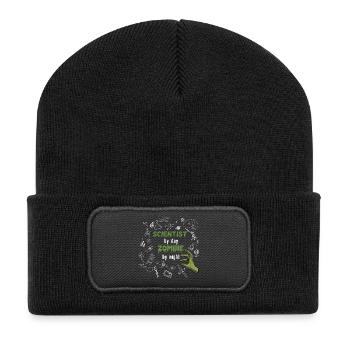 Scientist by day Zombie by night - Wissenschaftler - Recycelte Patch Beanie - Schwarz - Vorne