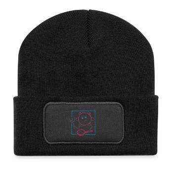 Rührkeiser (für helle Hintergründe) - Recycelte Patch Beanie - Schwarz - Vorne