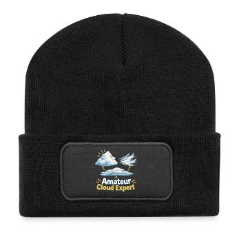 Amateur Cloud Expert  - Recycelte Patch Beanie - Schwarz - Vorne