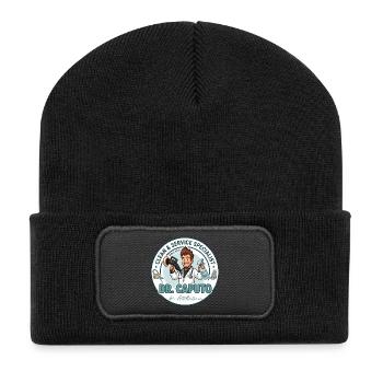Dr. Caputo der Autoflüsterer - Recycelte Patch Beanie - Schwarz - Vorne