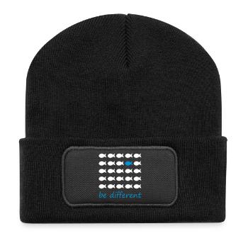 Be different - Recycled Patch Beanie - black - Front