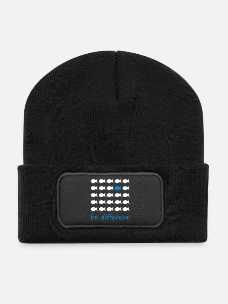 Be different - Recycled Patch Beanie - black