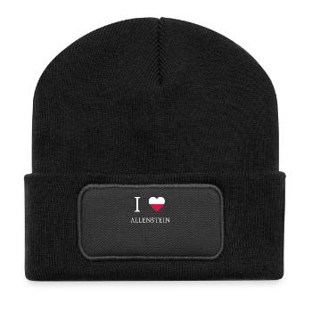 i love poland ALLENSTEIN - Recycled Patch Beanie - black - Front