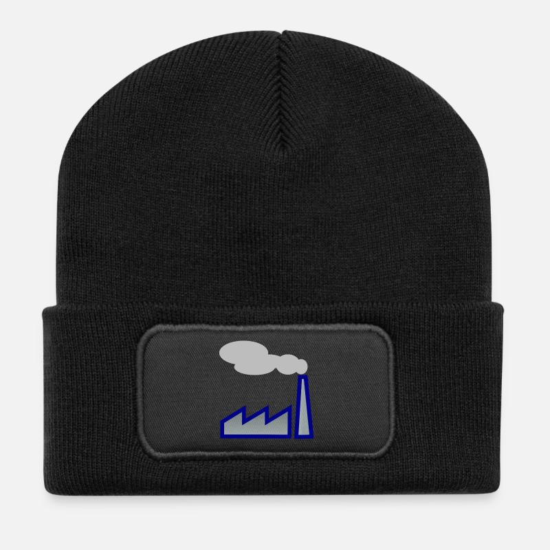 Industrie! Geschenk Idee Geschenkidee - Recycelte Patch Beanie - Schwarz