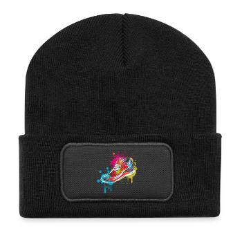 Sneaker Graffiti - Recycled Patch Beanie - black - Front