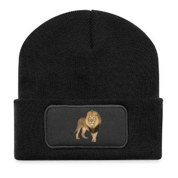 Lion - Recycled Patch Beanie - black - Front
