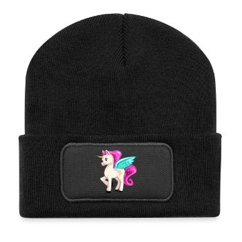 shirt de licorne par Frank - Beanie recyclé à patch - noir - Devant