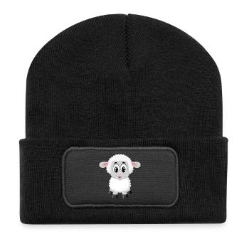 moutons doux! - Beanie recyclé à patch - noir - Devant