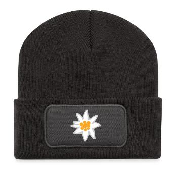 Edelweiss - Recycelte Patch Beanie - Dunkelgrau - Vorne