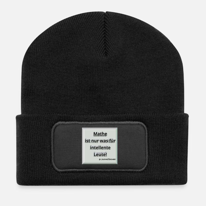 Mathe! Intelligent. Geschenk / Geschenkidee - Recycelte Patch Beanie - Schwarz