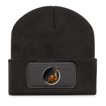 deer - Recycled Patch Beanie - dark grey - Front