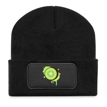 Kiwi graffiti - Recycled Patch Beanie - black - Front