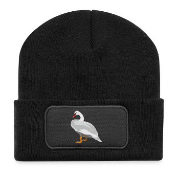cygne - Beanie recyclé à patch - noir - Devant