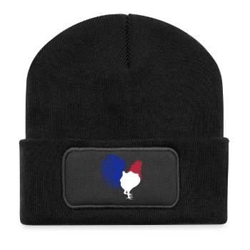 France coq - Beanie recyclé à patch - noir - Devant