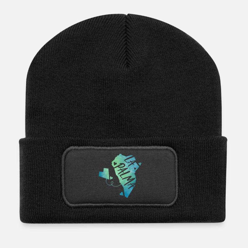 La Palma - Recycelte Patch Beanie - Schwarz
