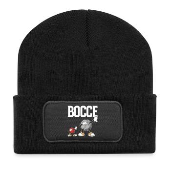 Dabbing Bocce Ball mit Jack Bocci Dab Game Bocce - Recycelte Patch Beanie - Schwarz - Vorne