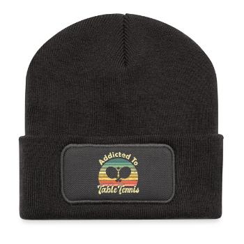Table Tennis Ping Pong - Beanie recyclé à patch - charbon - Devant