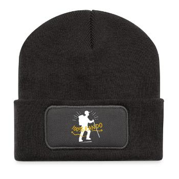 100% rando ! pour les meilleurs randonneurs ! - Beanie recyclé à patch - charbon - Devant