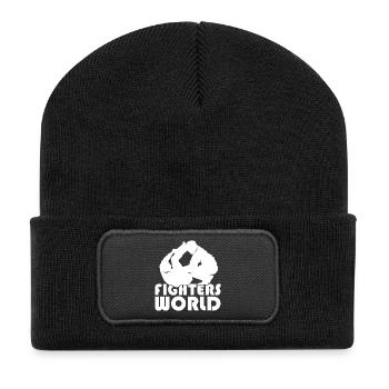 Icônes du symbole de lutte Fighters World Jiu Jitsu Wrestling Wrestling - Beanie recyclé à patch - noir - Devant
