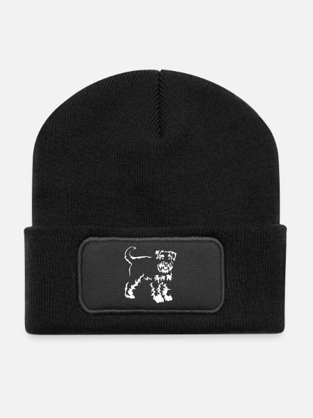 Schnauzer "Black Edition" - Recycelte Patch Beanie - Schwarz