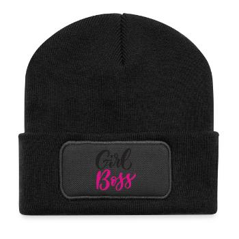 Mädchen Bos-s - Recycelte Patch Beanie - Schwarz - Vorne