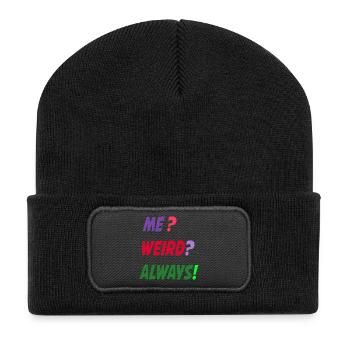 Me Weird Always - Recycled Patch Beanie - black - Front