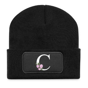 C - Recycelte Patch Beanie - Schwarz - Vorne
