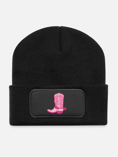 Botte 2 - Beanie recyclé à patch - noir