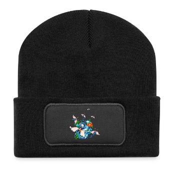 Wonderful fantasy flying animal. - Recycled Patch Beanie - black - Front