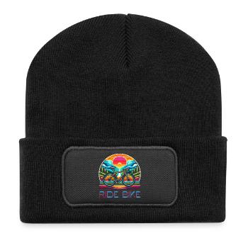 Ride Bike - pour les fans de cyclisme. - Beanie recyclé à patch - noir - Devant