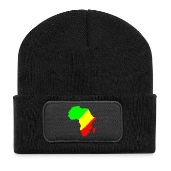 afrique - Beanie recyclé à patch - noir - Devant