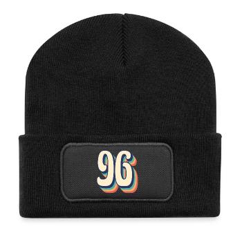 T-Shirt rétro Vintage numéro 96 quatre-vingt-seize - Beanie recyclé à patch - noir - Devant