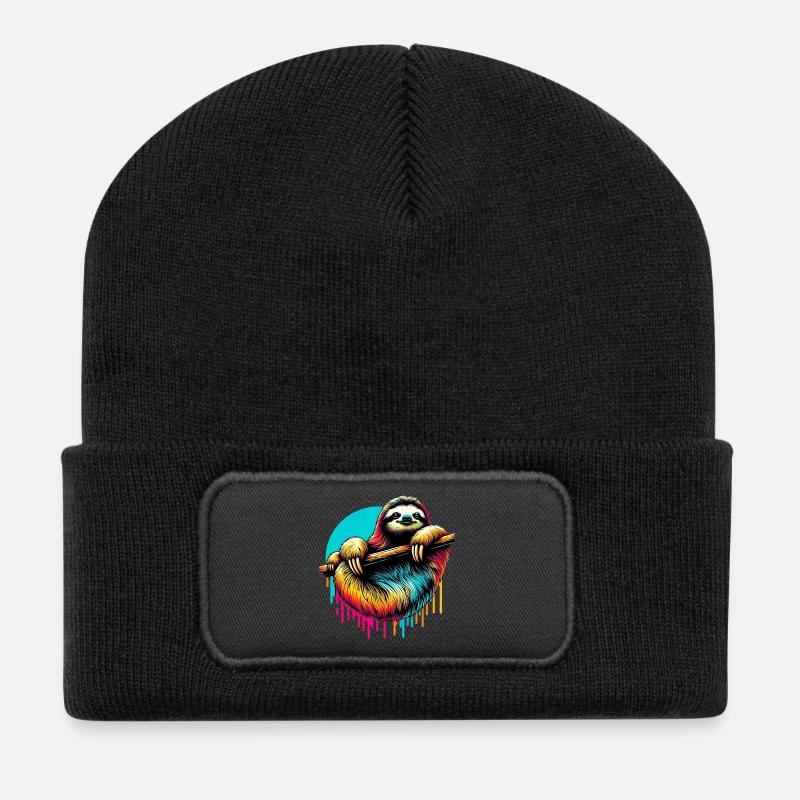 Paresse - Beanie recyclé à patch - noir