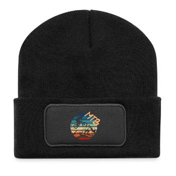 Mountainbike - Recycelte Patch Beanie - Schwarz - Vorne