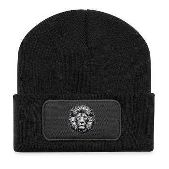 Lion - Recycled Patch Beanie - black - Front