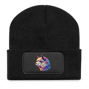Alpaga - Beanie recyclé à patch - noir - Devant