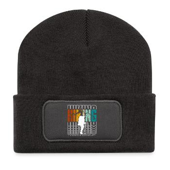 Hiking Mountain Adventure - Recycled Patch Beanie - dark grey - Front
